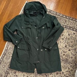 Green J. Crew rain jacket size L